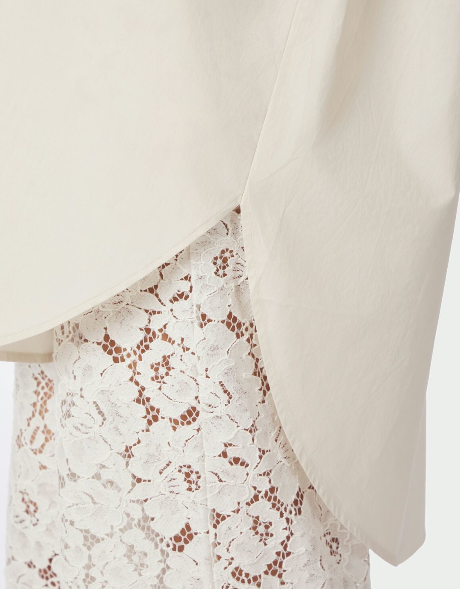 Hemd Poplin 'Halina' - Ivory - Neo Noir