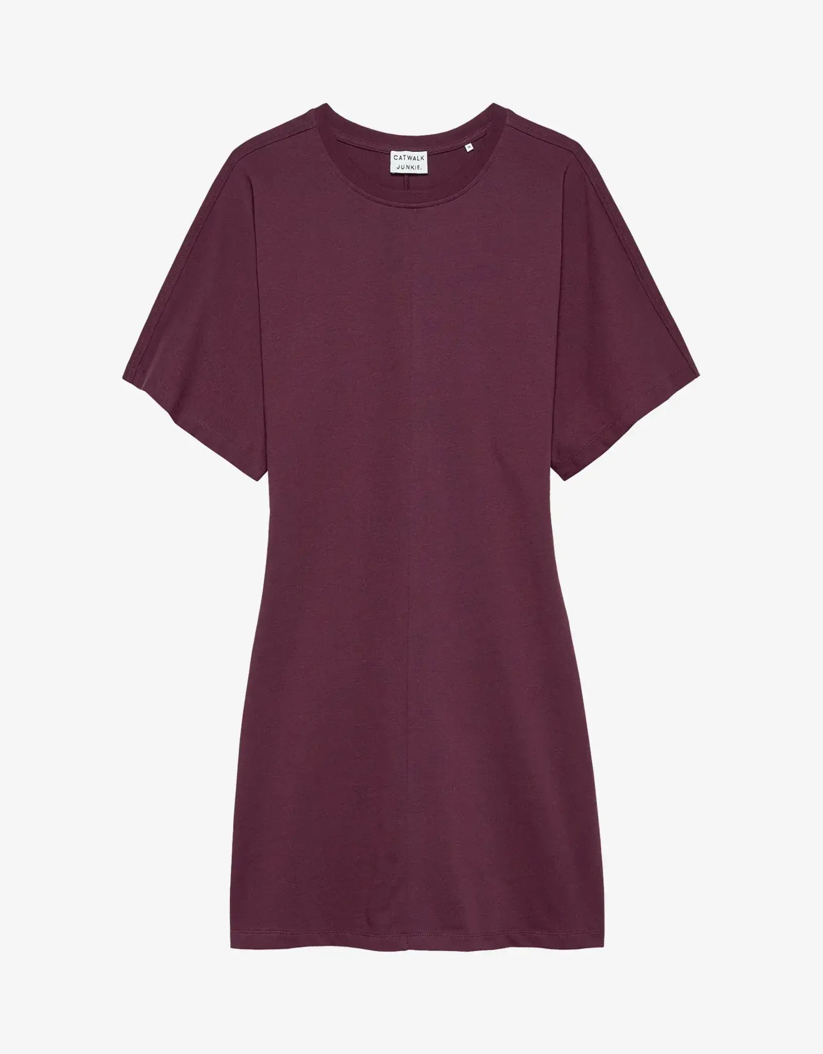 Catwalk Junkie Jurk 'T-Shirt Dress' -  Winetasting - Catwalk Junkie