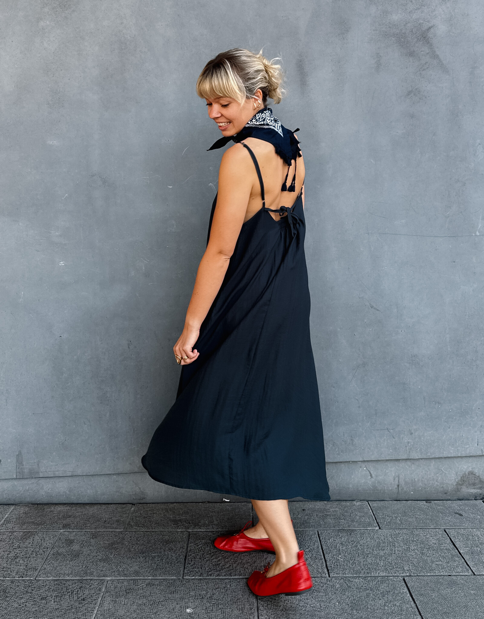 Jurk 'Brooke' - Navy - Artlove