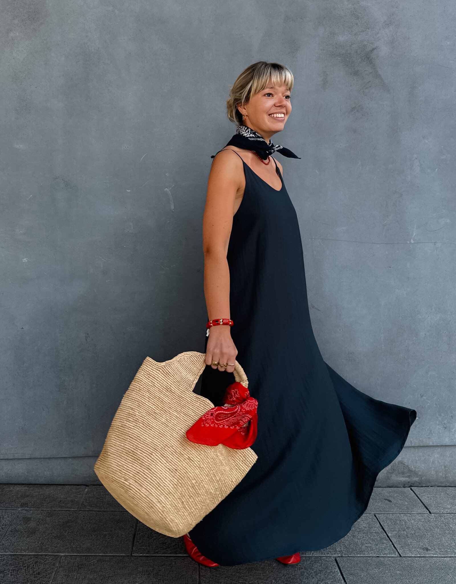 Jurk 'Brooke' - Navy - Artlove