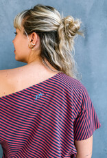 Damson Madder T-Shirt 'Reece' - Red Stripe - Damson Madder