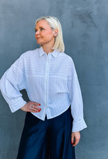 Bô-Dôme Blouse 'Sheryl' - Ecru Stripes  - Bô-Dôme
