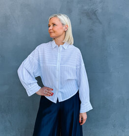 Bô-Dôme Blouse 'Sheryl' - Ecru Stripes  - Bô-Dôme
