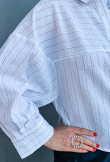 Bô-Dôme Blouse 'Sheryl' - Ecru Stripes  - Bô-Dôme