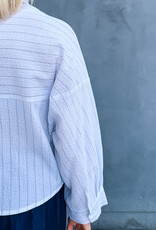 Bô-Dôme Blouse 'Sheryl' - Ecru Stripes  - Bô-Dôme