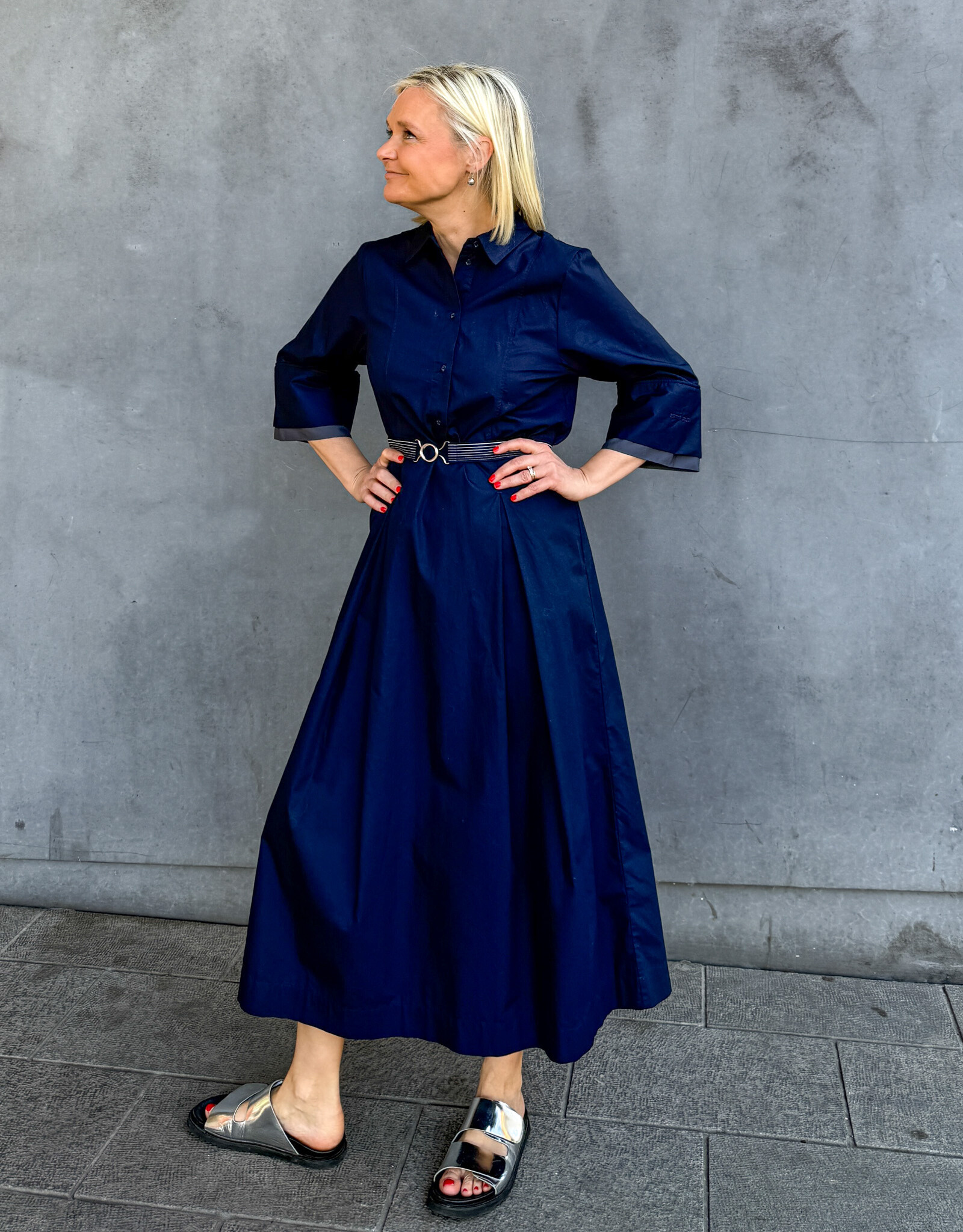Esmé Studios Jurk 'Cobana' - Dark Sapphire - Esmé Studios