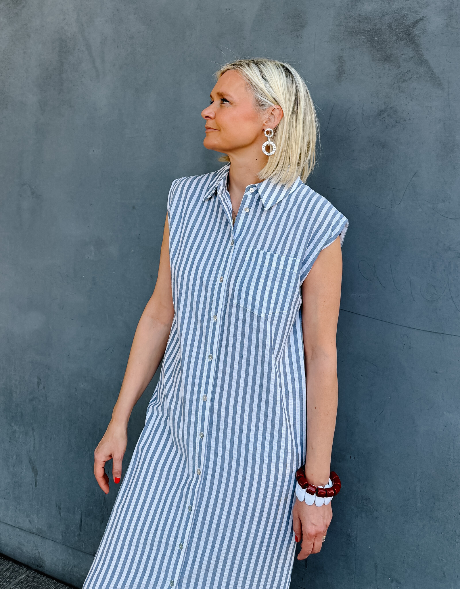 Laure+Max Jurk 'Rayne' - Rayures Marine - Laure+Max