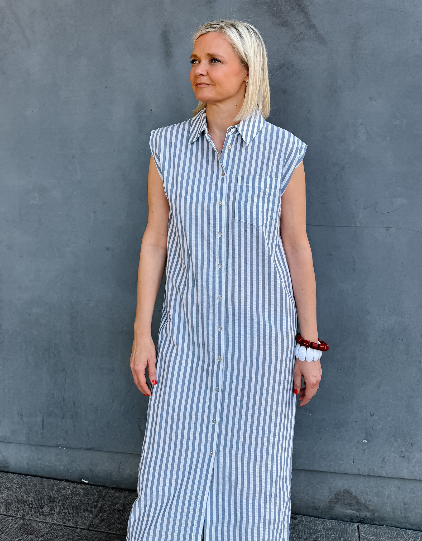 Laure+Max Jurk 'Rayne' - Rayures Marine - Laure+Max