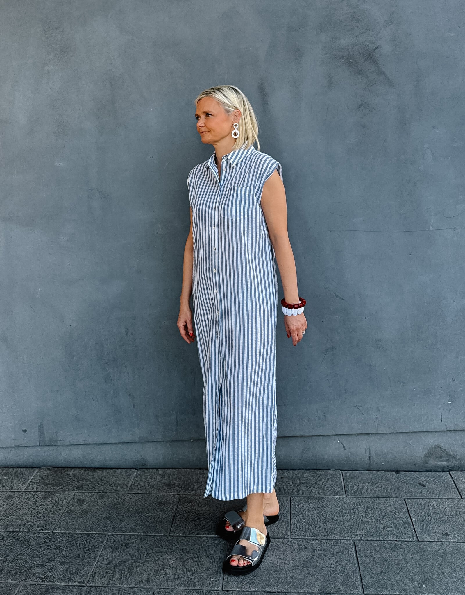 Laure+Max Jurk 'Rayne' - Rayures Marine - Laure+Max