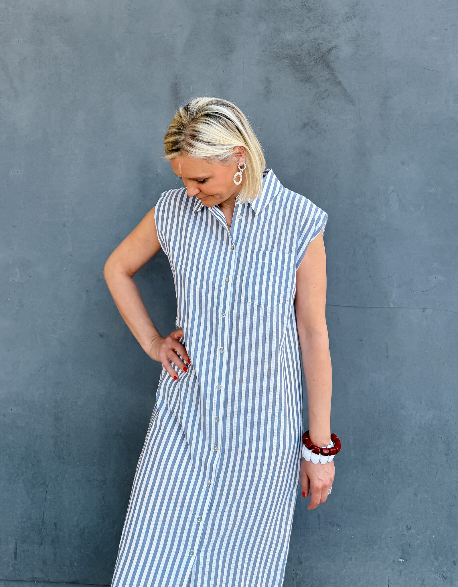 Laure+Max Jurk 'Rayne' - Rayures Marine - Laure+Max