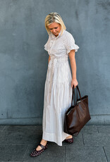 Jurk Wild Stripe 'Nellie' - Ivory - Neo Noir