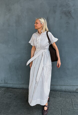 Jurk Wild Stripe 'Nellie' - Ivory - Neo Noir