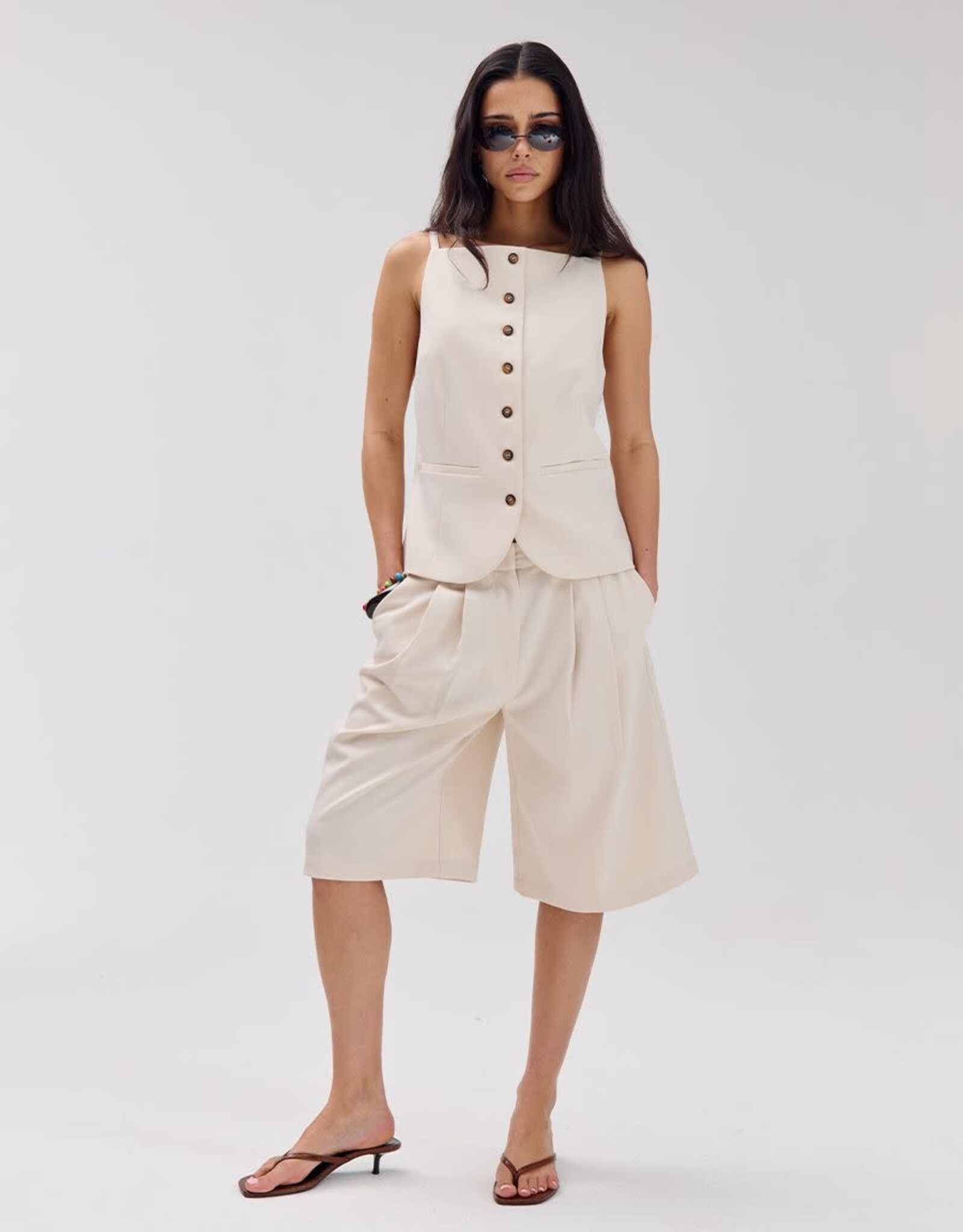 Harper&Yve Top/Waistcoat 'Rey' - Ecru - Harper&Yve