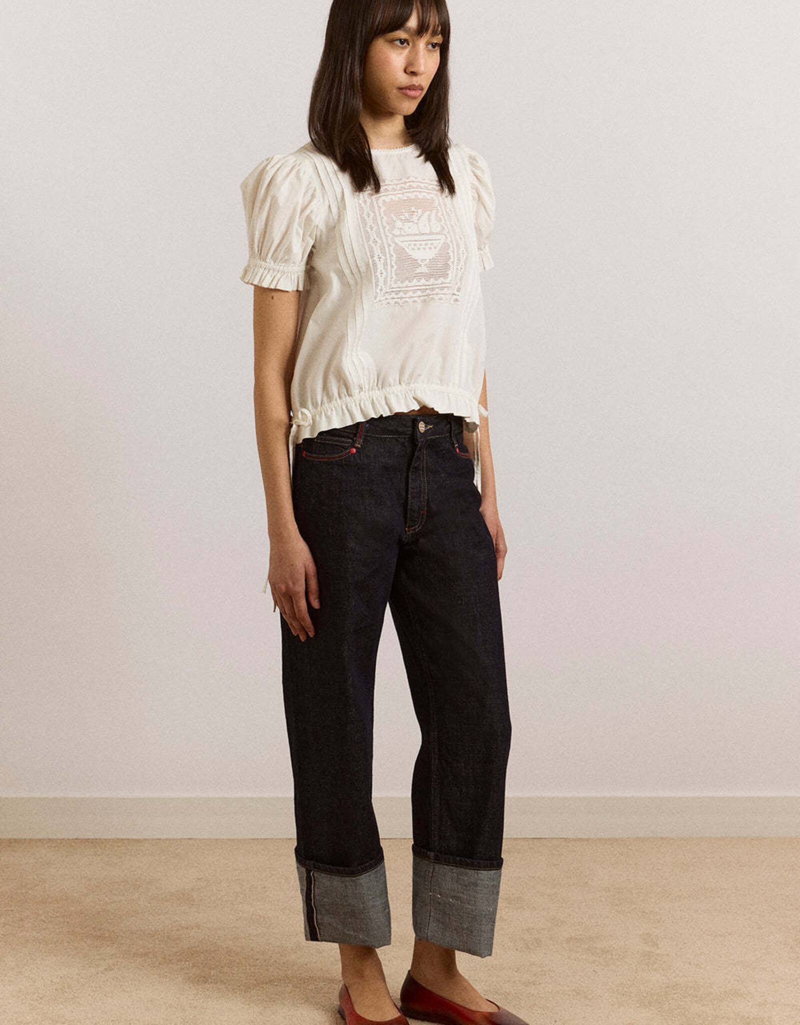 Damson Madder Blouse Lace 'Mabel' - White - Damson Madder