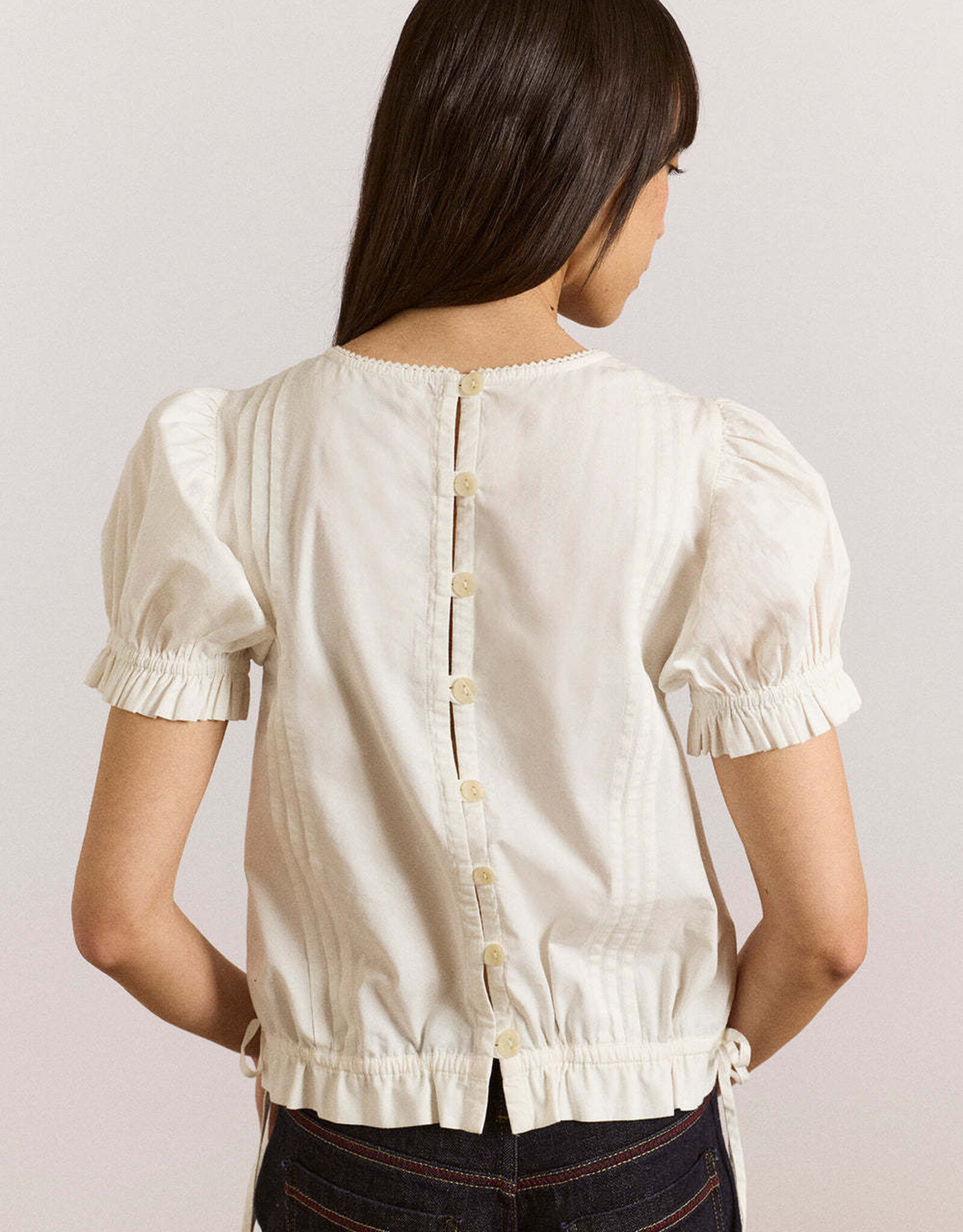 Damson Madder Blouse Lace 'Mabel' - White - Damson Madder