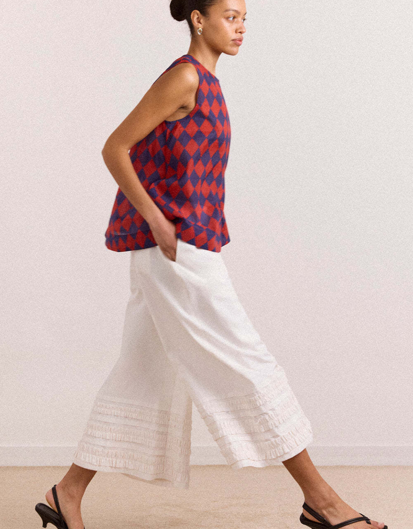 Damson Madder Broek 'Florentina' - White - Damson Madder