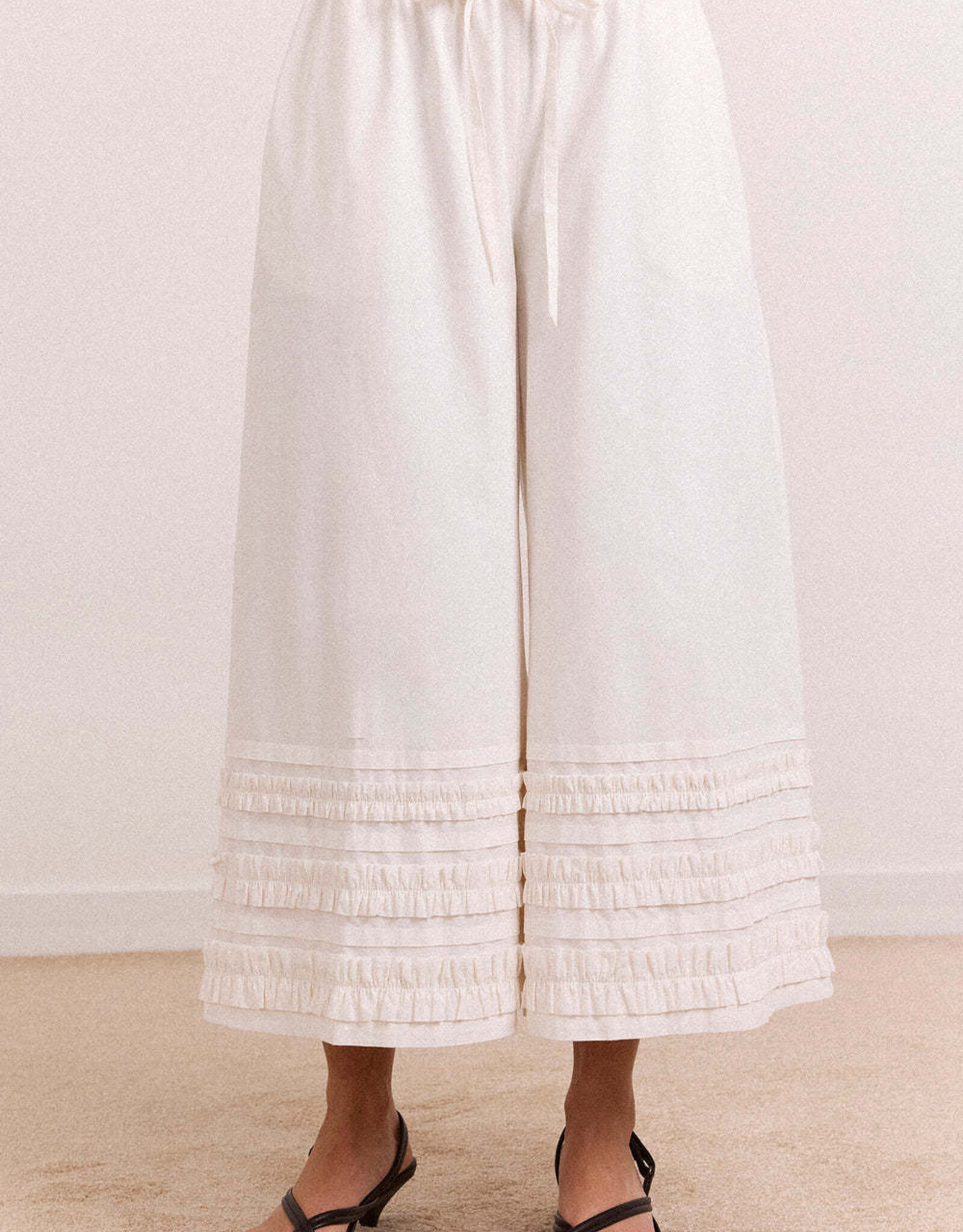 Damson Madder Broek 'Florentina' - White - Damson Madder