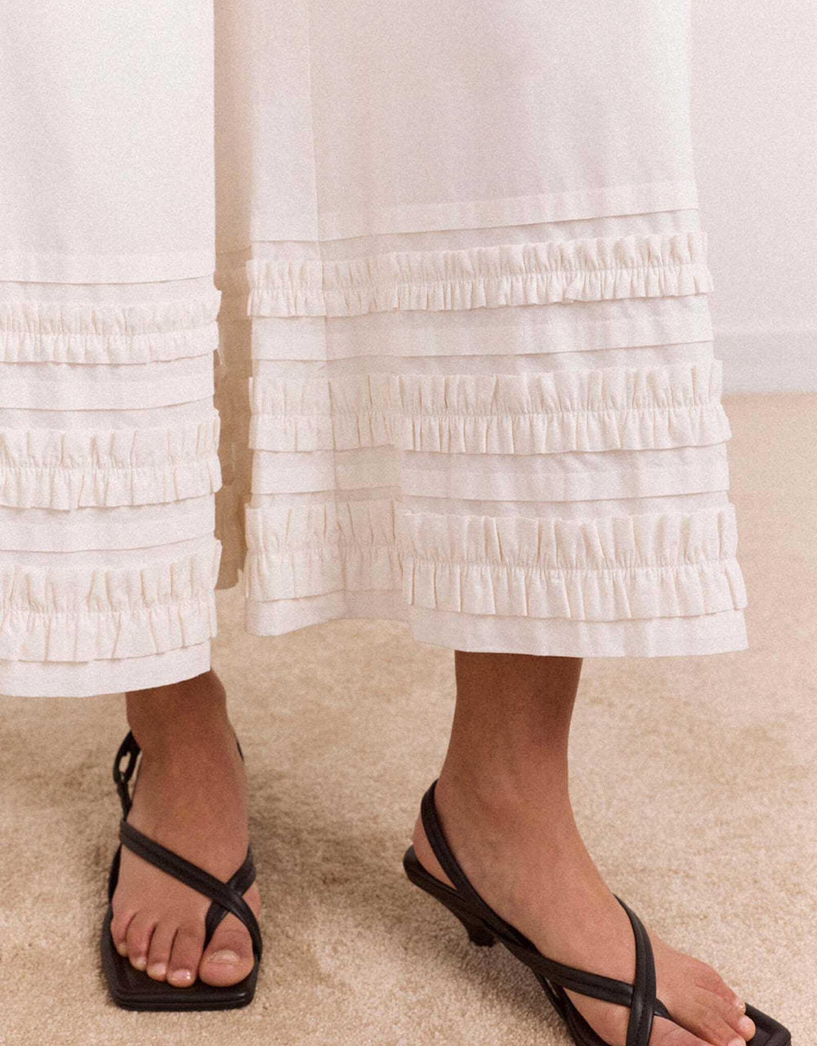 Damson Madder Broek 'Florentina' - White - Damson Madder