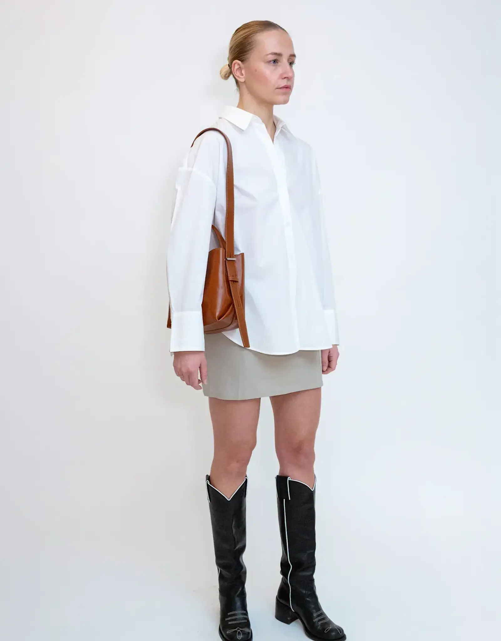 HVISK Handtas  'Molly Glossy Structure' - Brown Amber - Hvisk