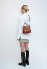 HVISK Handtas  'Molly Glossy Structure' - Brown Amber - Hvisk