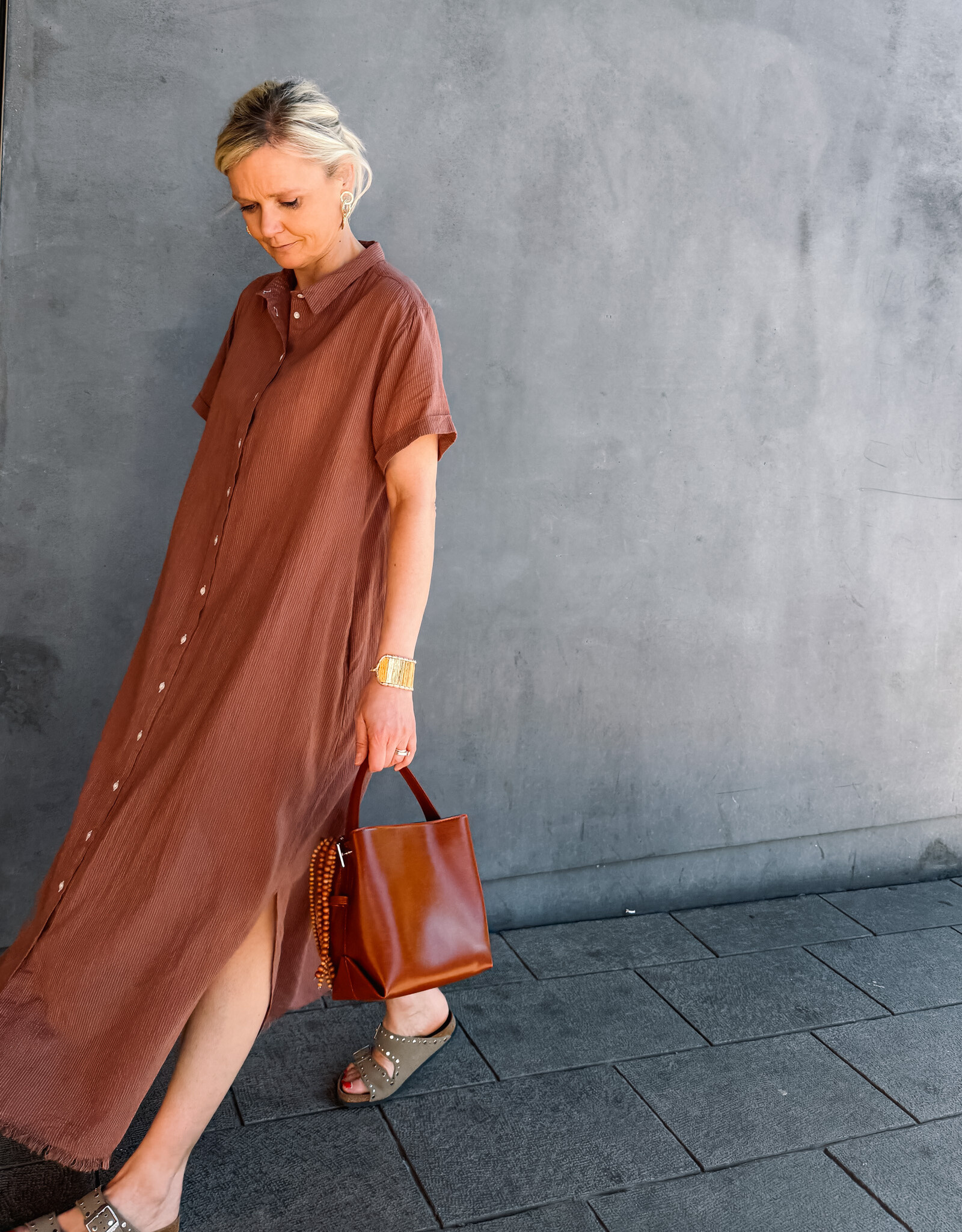 Hod Paris Jurk 'Tampa' - Nut - Hod Paris