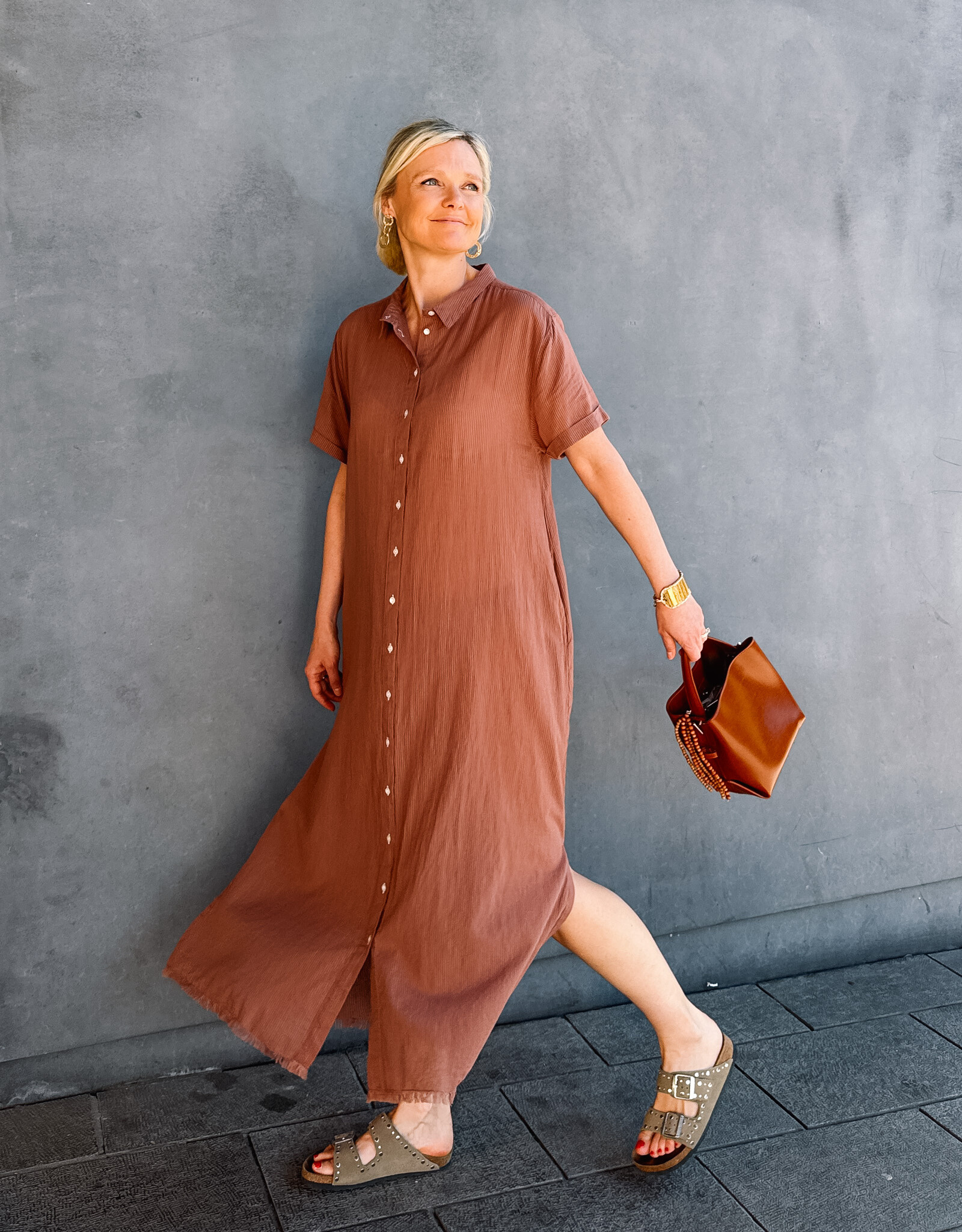 Hod Paris Jurk 'Tampa' - Nut - Hod Paris