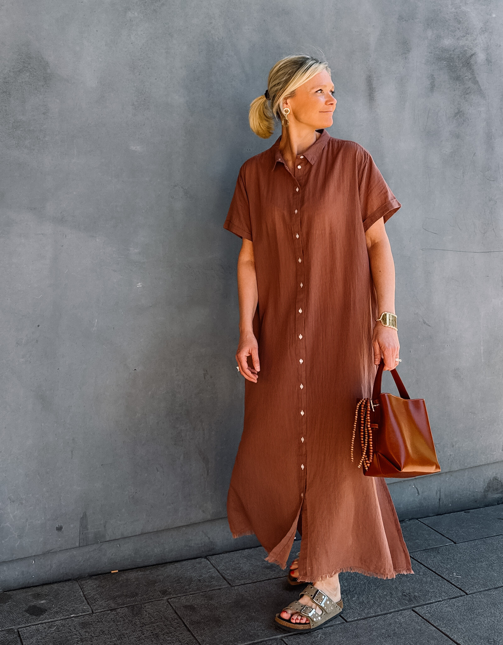 Hod Paris Jurk 'Tampa' - Nut - Hod Paris