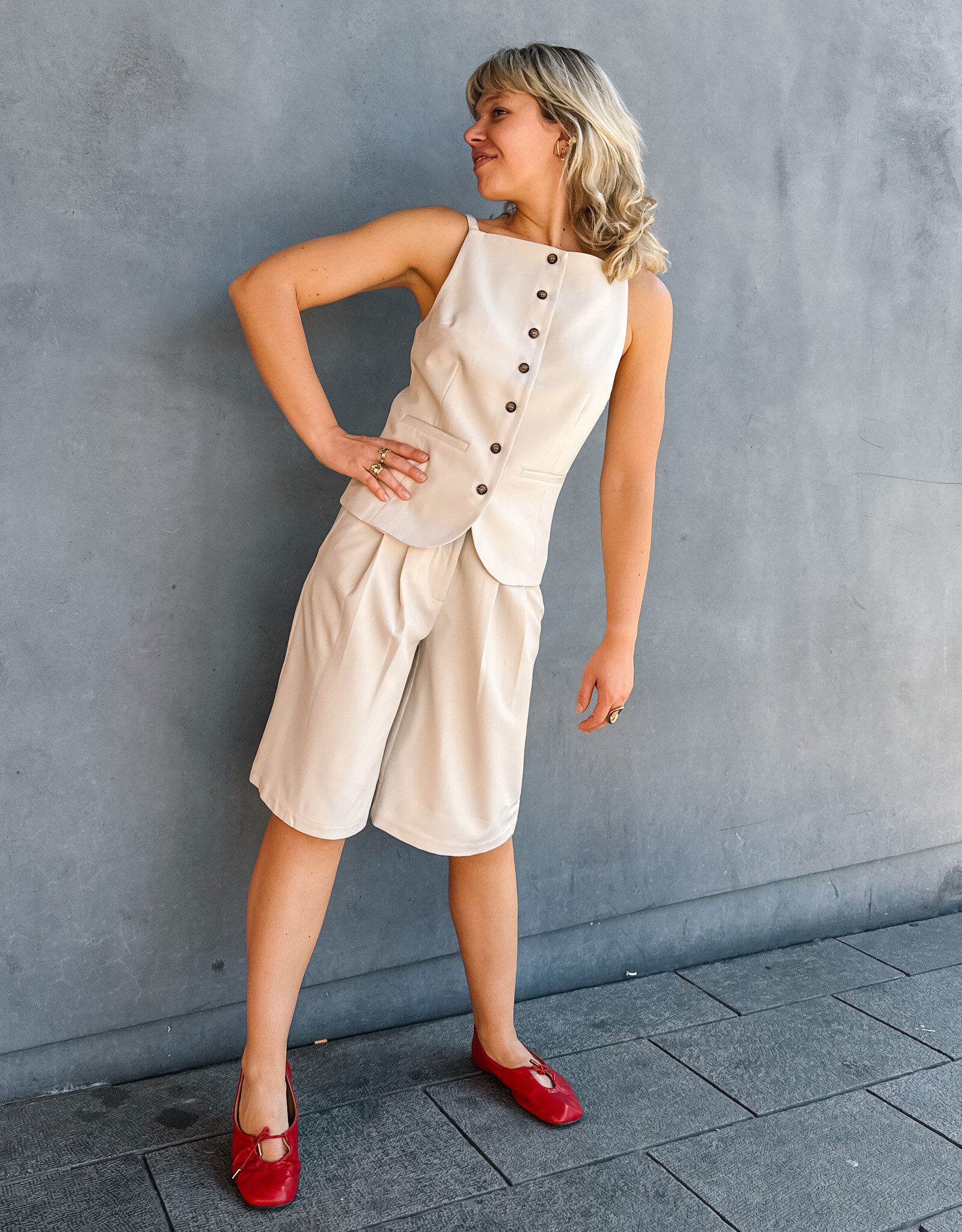 Harper&Yve Bermuda 'Mase' - Ecru - Harper&Yve