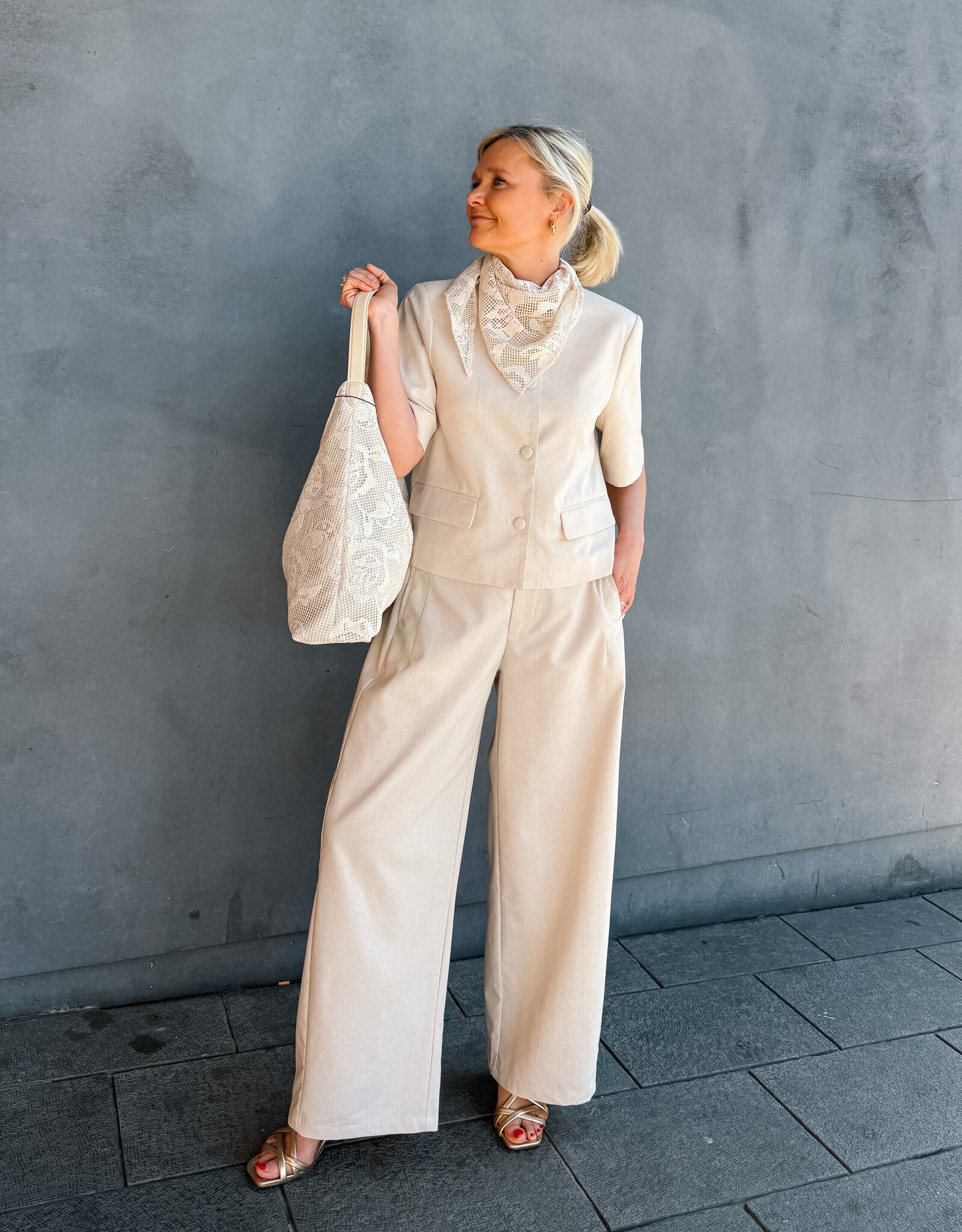 Blouse Linen 'Rory' - Creme - Neo Noir