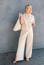 Broek Linen 'Essiall' - Creme - Neo Noir