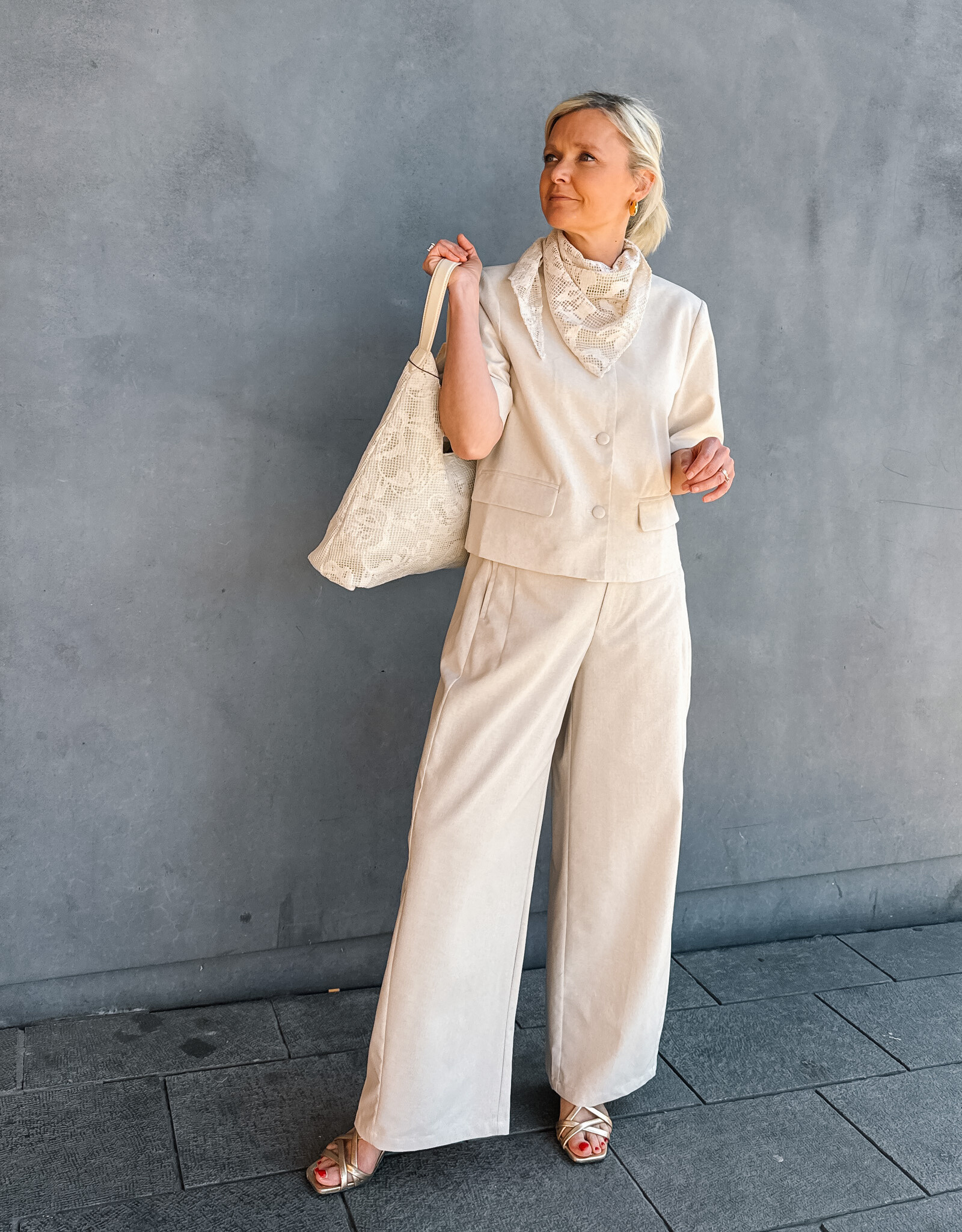 Broek Linen 'Essiall' - Creme - Neo Noir