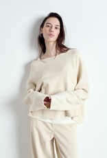 American Vintage Sweater Col Bateau 'Itonay' - Ecru Chine - Ito03A  -  American Vintage