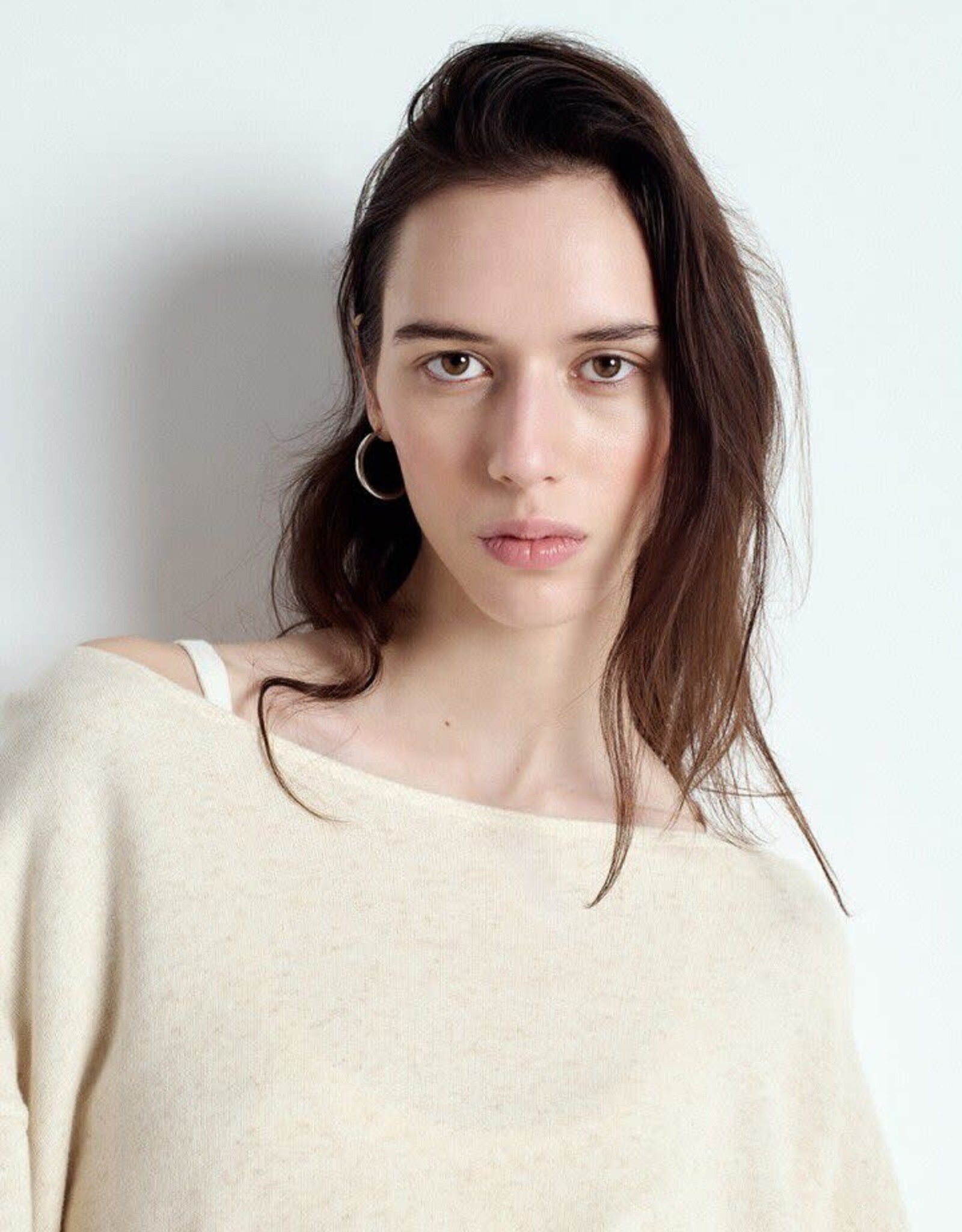 American Vintage Sweater Col Bateau 'Itonay' - Ecru Chine - Ito03A  -  American Vintage