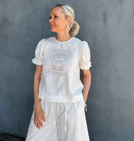 Damson Madder Blouse Lace 'Mabel' - White - Damson Madder