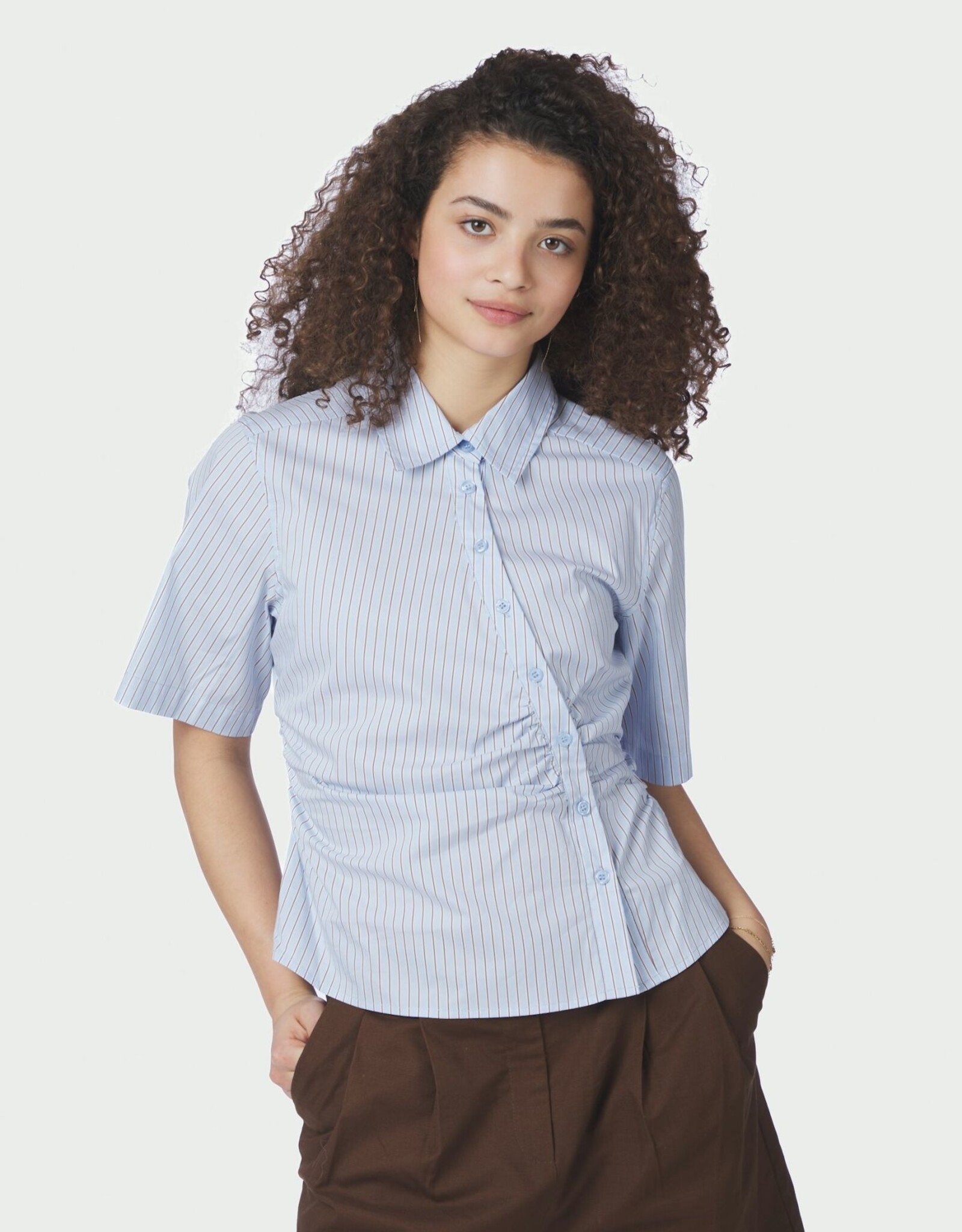 Blouse Stripe 'Hazel' - Light Blue - Neo Noir