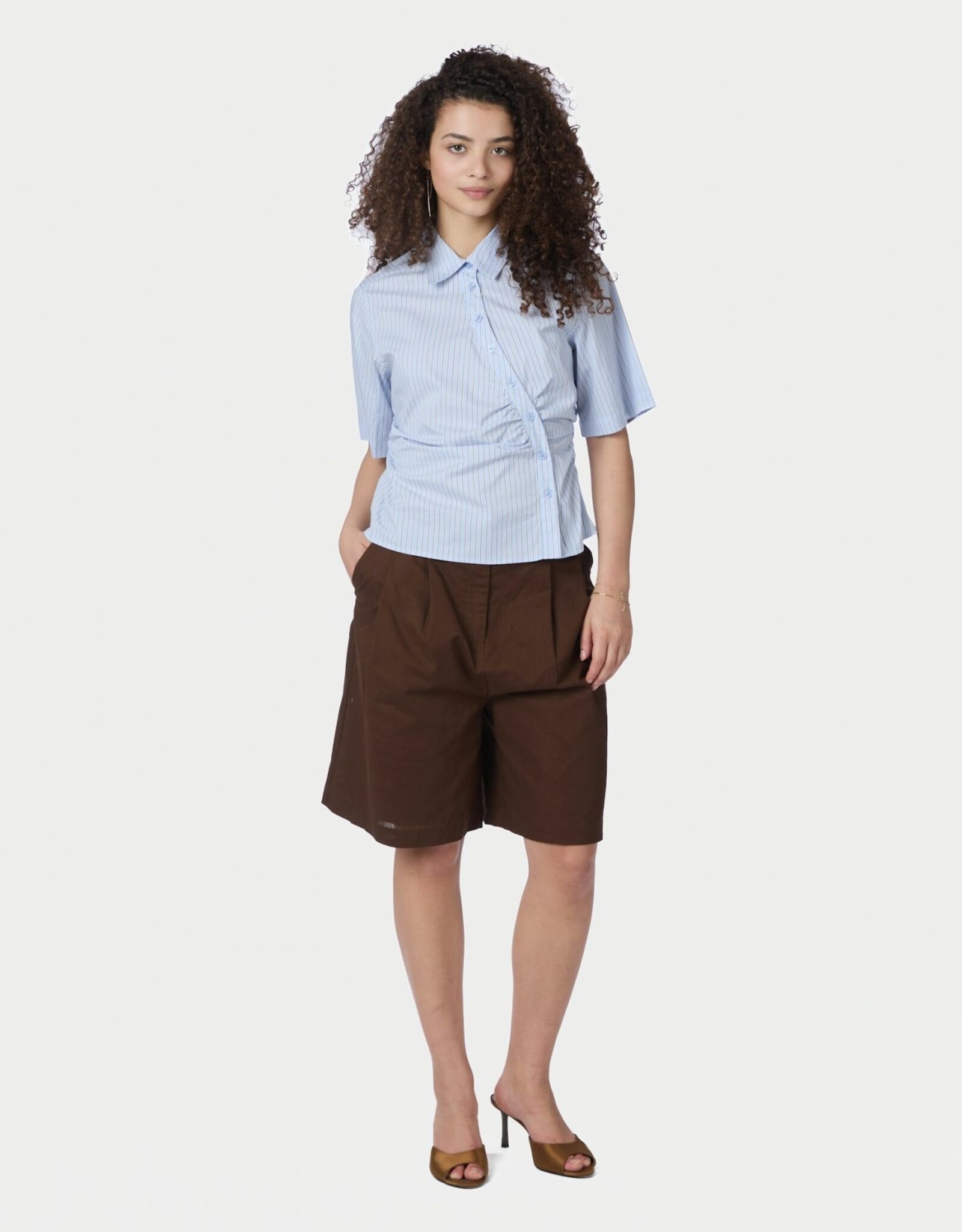 Blouse Stripe 'Hazel' - Light Blue - Neo Noir