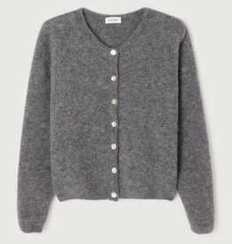 American Vintage Cardigan 'Vitow' - Acier Chine - Vito19E  - American Vintage