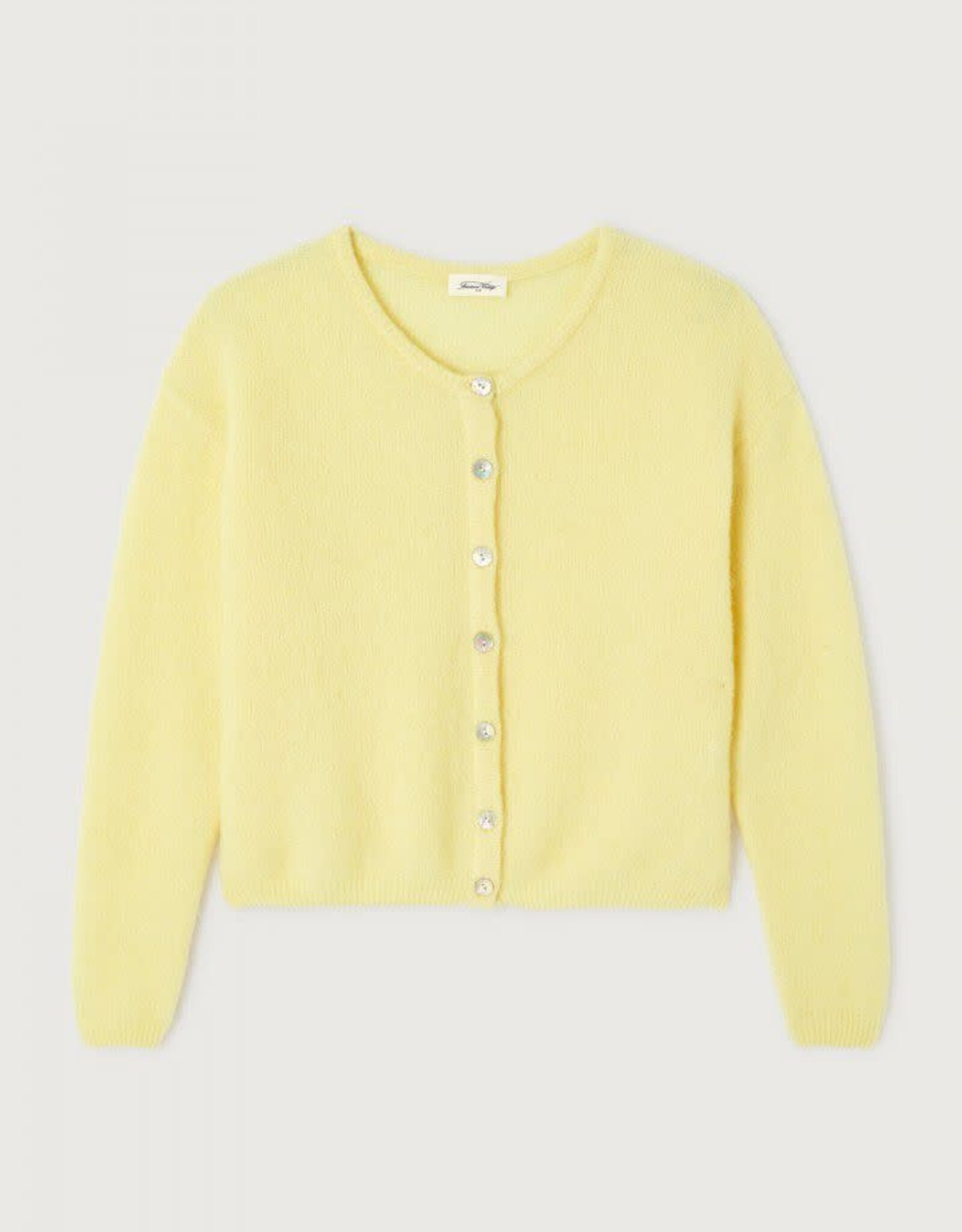 American Vintage Cardigan 'Vitow' - Citronnier Chine - Vito19E  - American Vintage