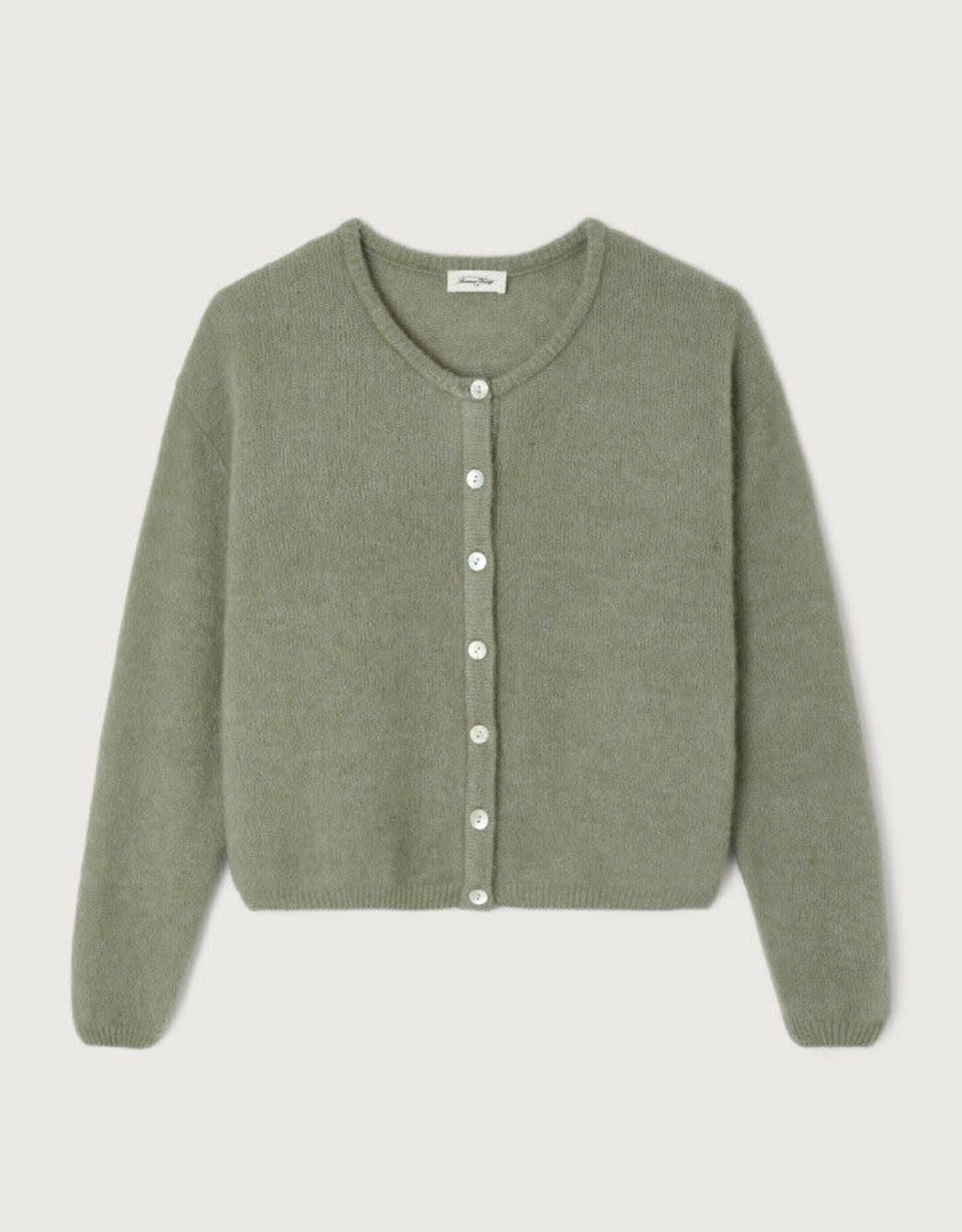 American Vintage Cardigan 'Vitow' - Kaki MultiChine - Vito19E  - American Vintage