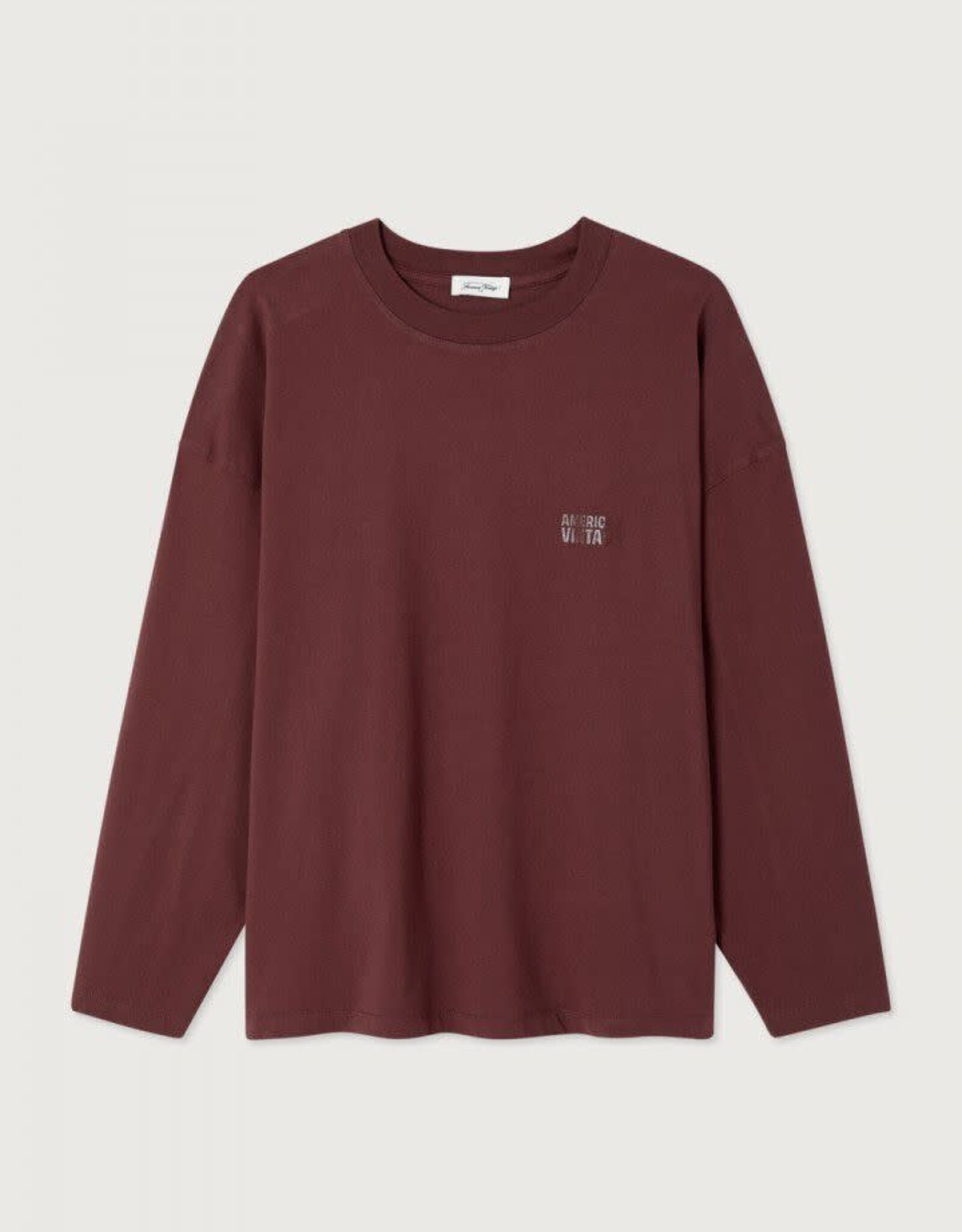American Vintage T-Shirt Long Sleeve 'Gixy' - Pourpre - Gix02C -  American Vintage
