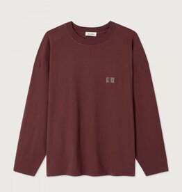 American Vintage T-Shirt Long Sleeve 'Gixy' - Pourpre - Gix02C -  American Vintage