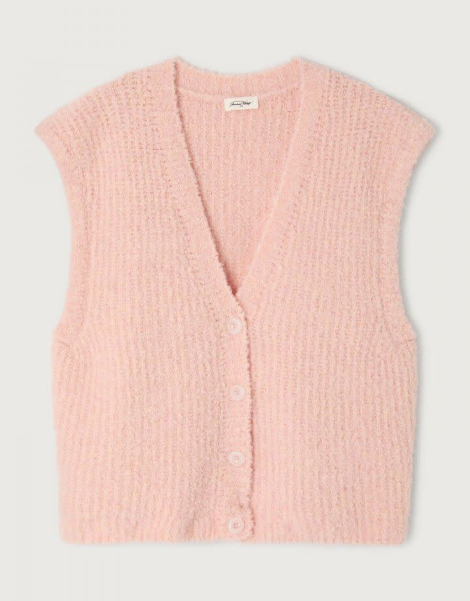 American Vintage Cardigan Zonder Mouw 'Zolly' - Poupon Chine - Zol19E -  American Vintage