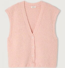 American Vintage Cardigan Zonder Mouw 'Zolly' - Poupon Chine - Zol19E -  American Vintage