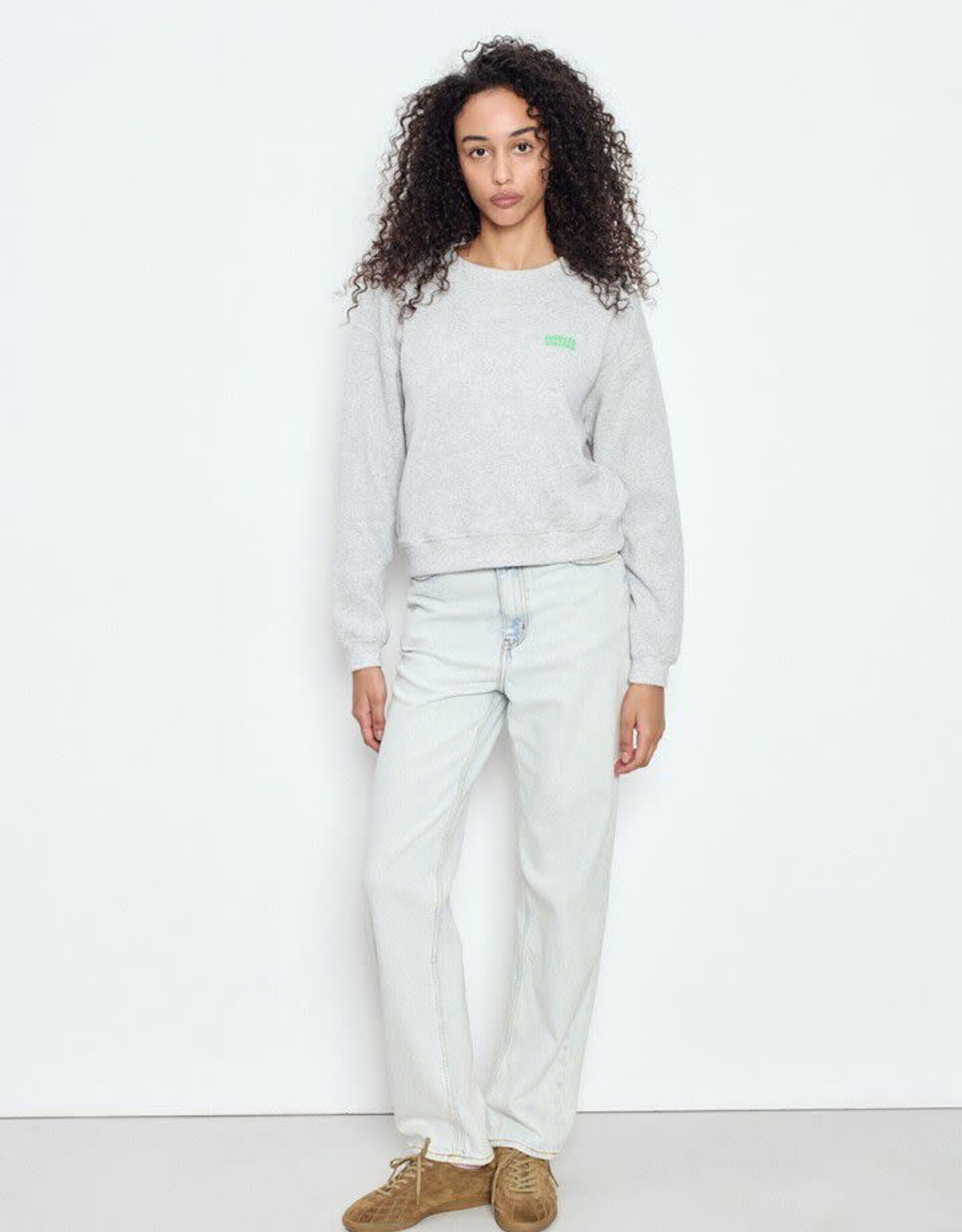 American Vintage Sweater 'Evona' - Gris Clair Chine - Evo03A - American Vintage