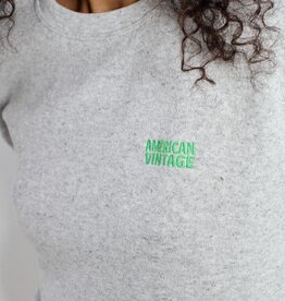 American Vintage Sweater 'Evona' - Gris Clair Chine - Evo03A - American Vintage