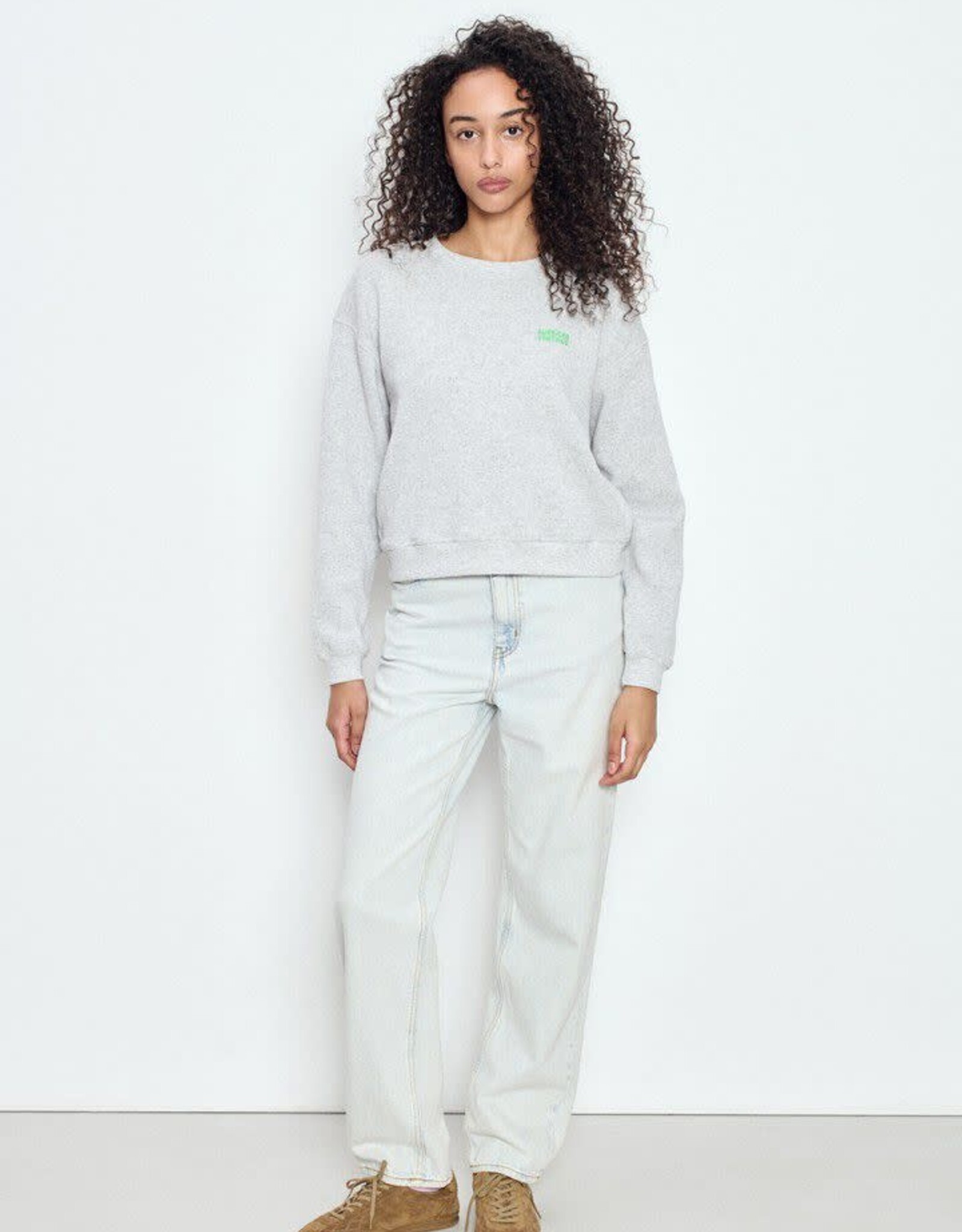 American Vintage Sweater 'Evona' - Gris Clair Chine - Evo03A - American Vintage