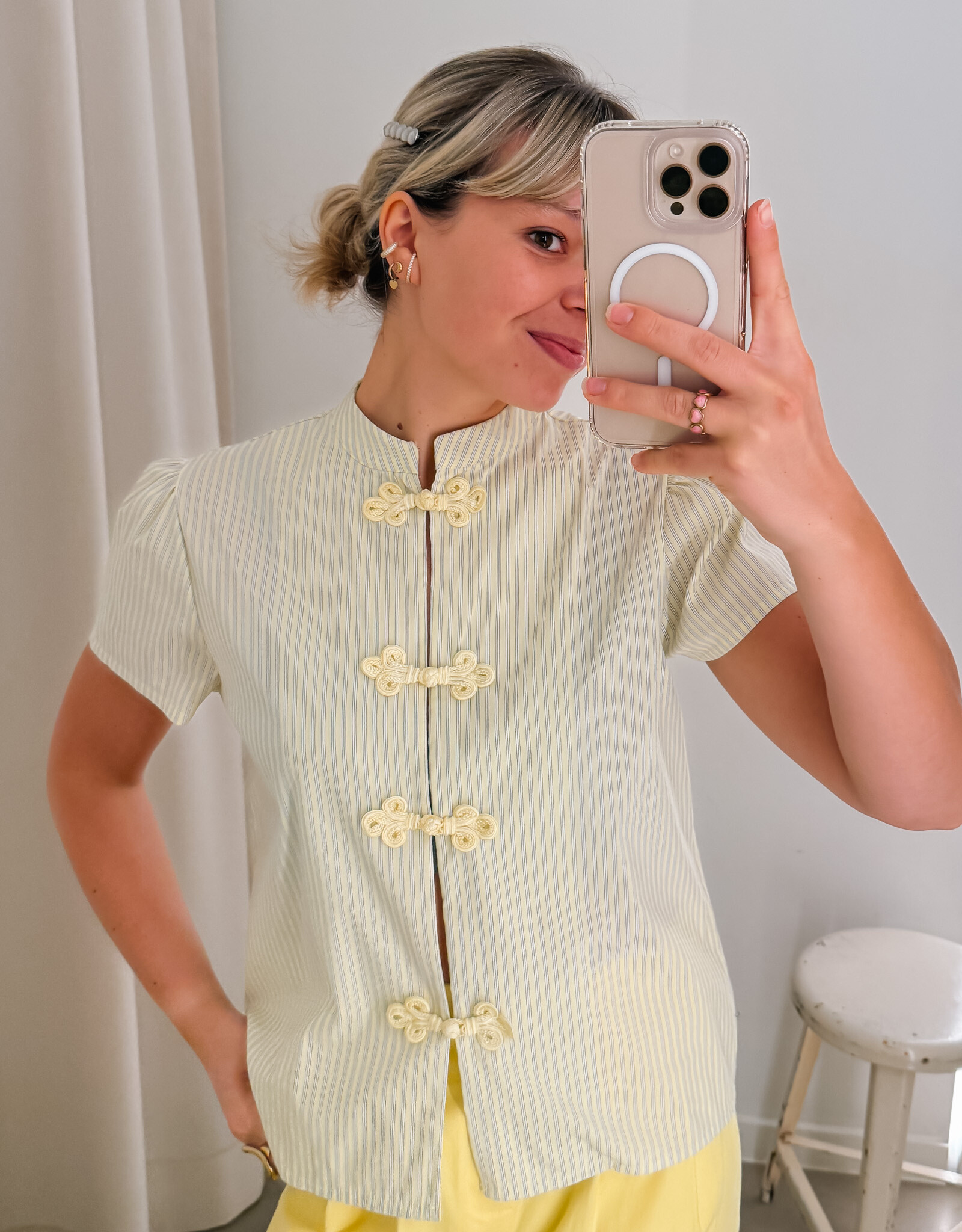 The Golden House Joh Blouse Ligne 'Mao' - Yellow - One Size