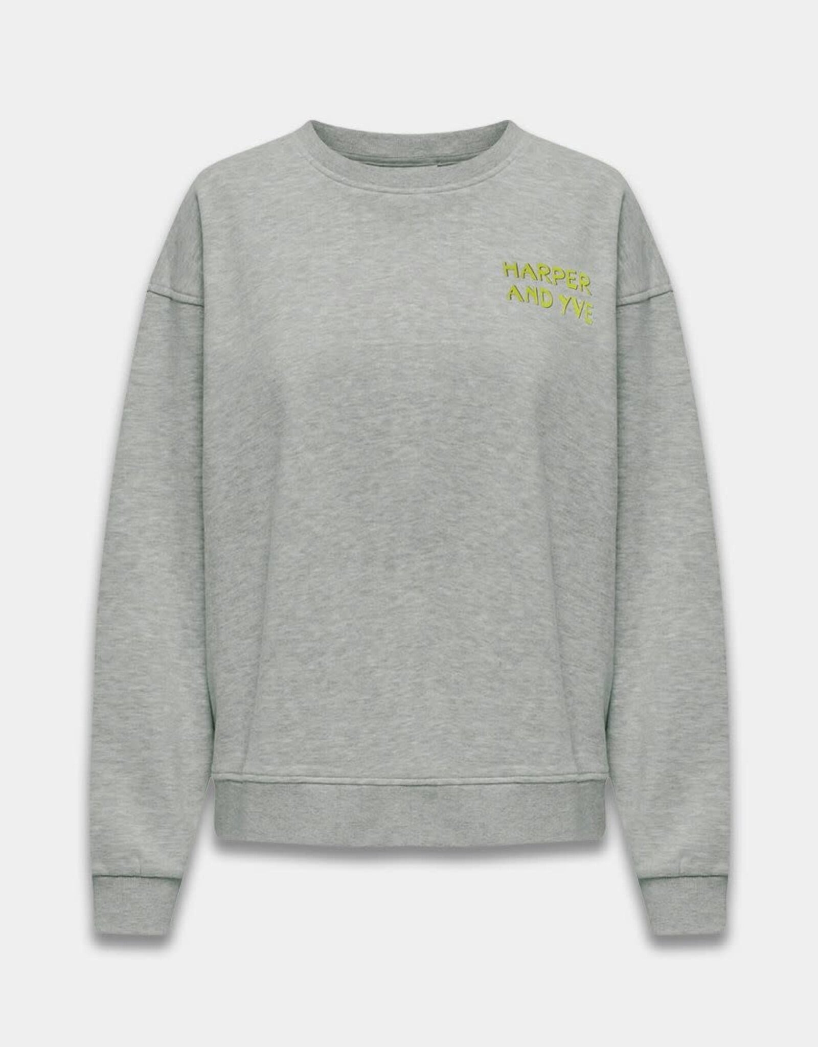 Harper&Yve Sweater 'Clubavocado' - Grey Melee - Harper&Yve
