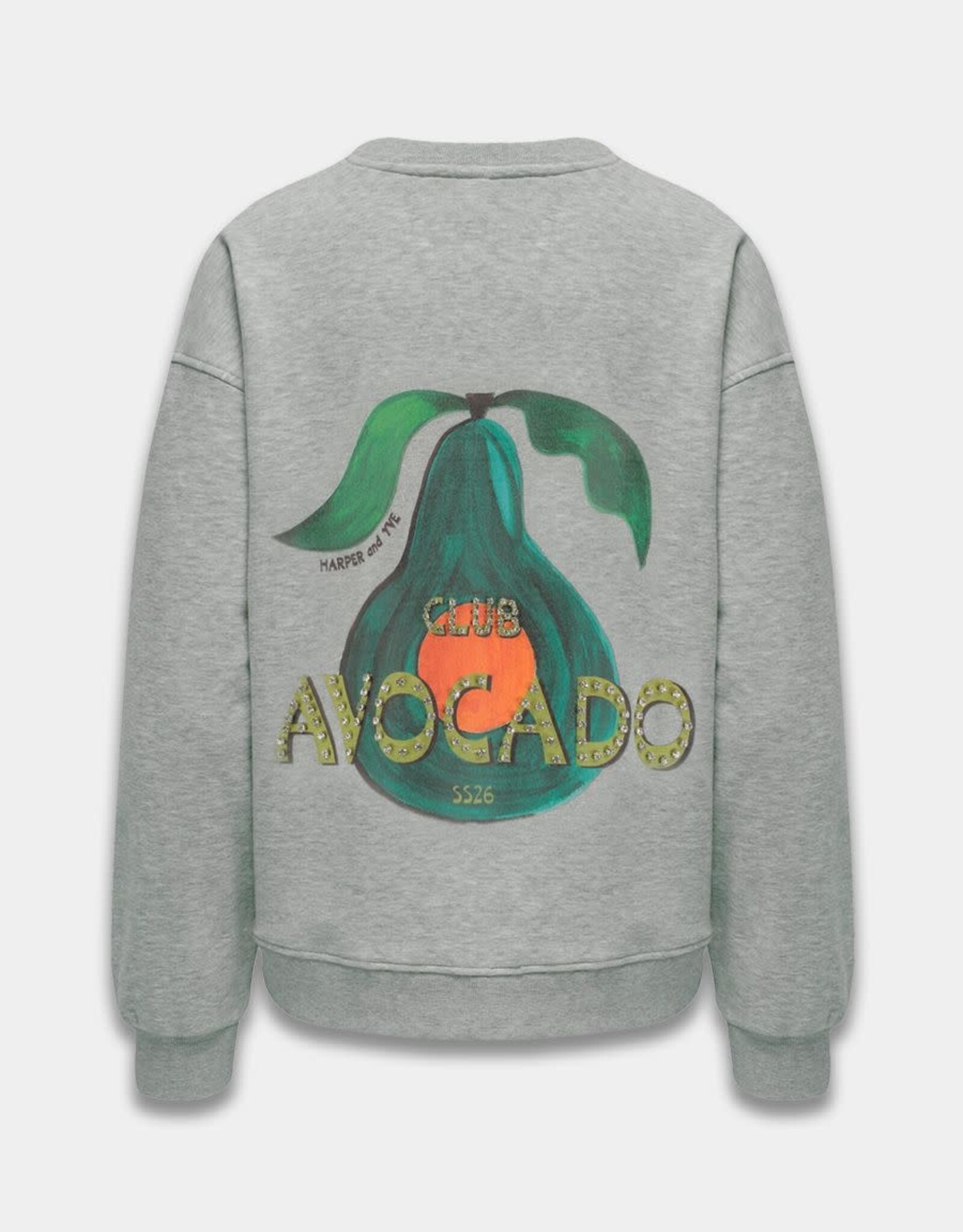 Harper&Yve Sweater 'Clubavocado' - Grey Melee - Harper&Yve