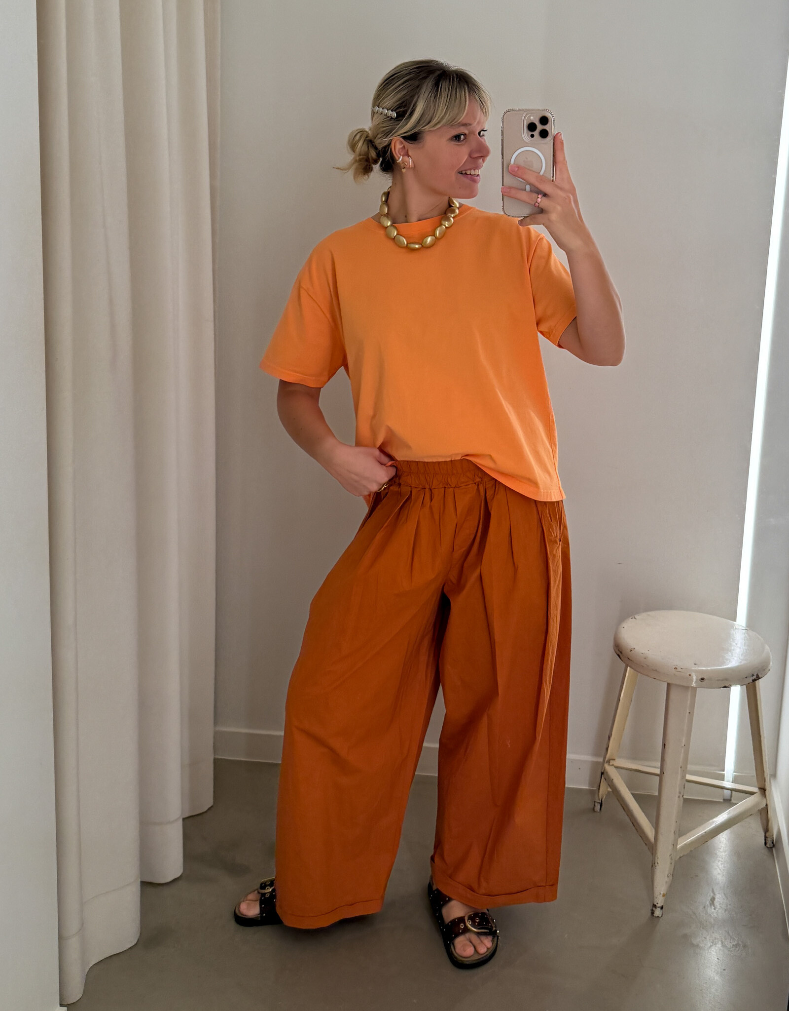The Golden House Joh Broek Toile Wide 'Mindy' - Rust - TU
